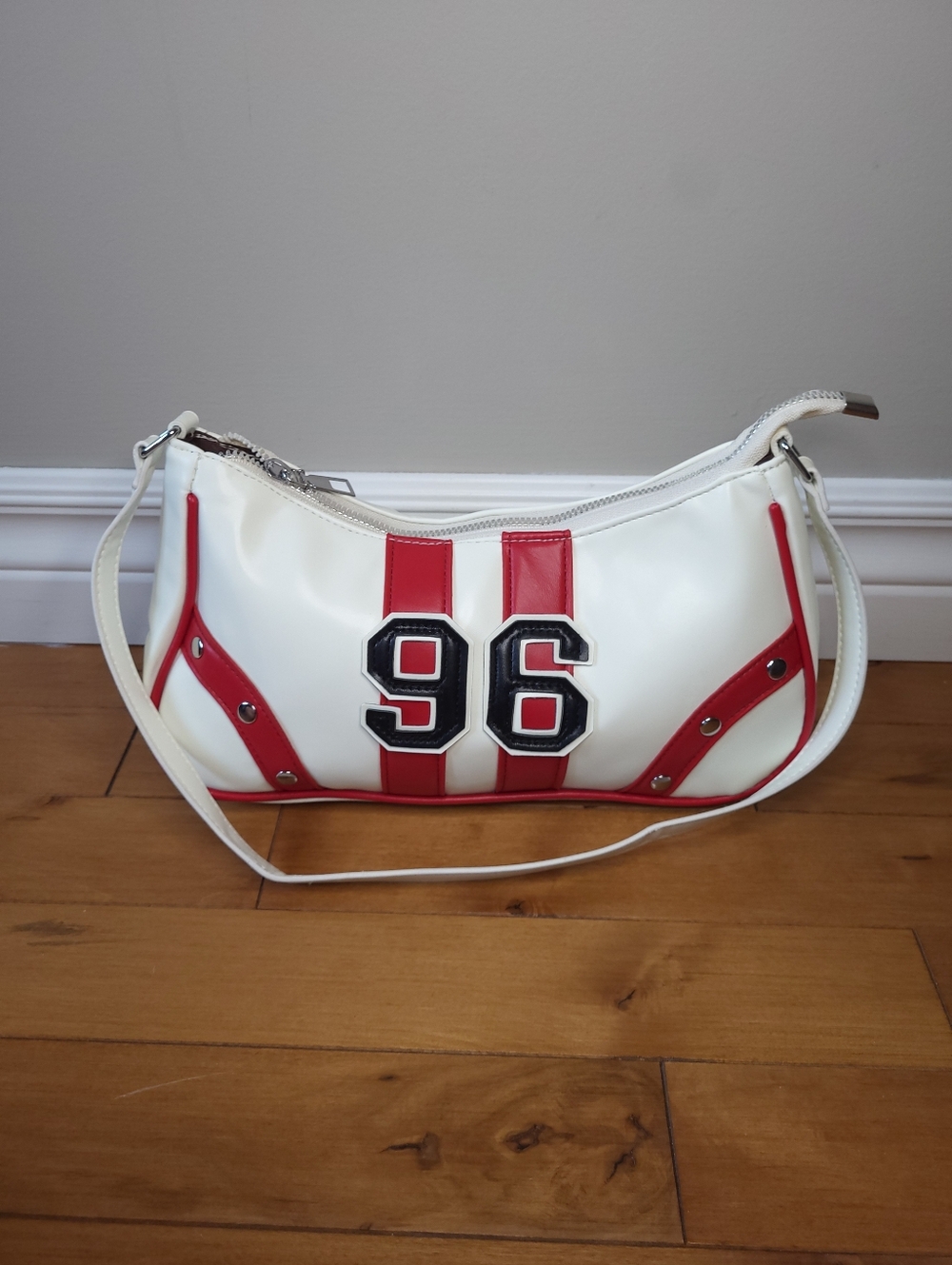Brand New Retro Racing 96 Shoulder Bag – Y2K Vintage Style Red & White